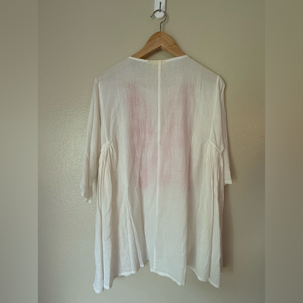 Roberta Roller Rabbit Boho White Embroidered Tunic - image 5